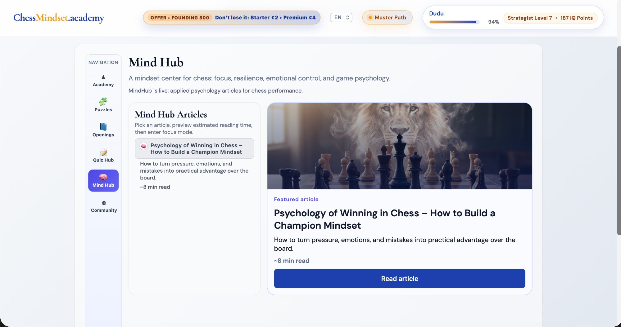 MindHub Interface